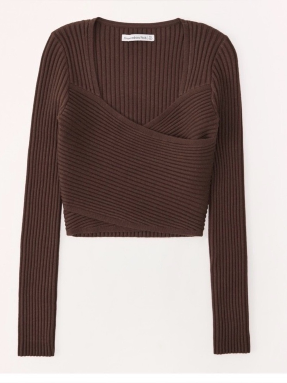 Abercrombie wrap sweater brown size medium